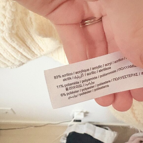 Zara Pompom Knit Cardigan Jacket Bloggers Favourite Cream Ecru Size Small - Picture 9 of 10